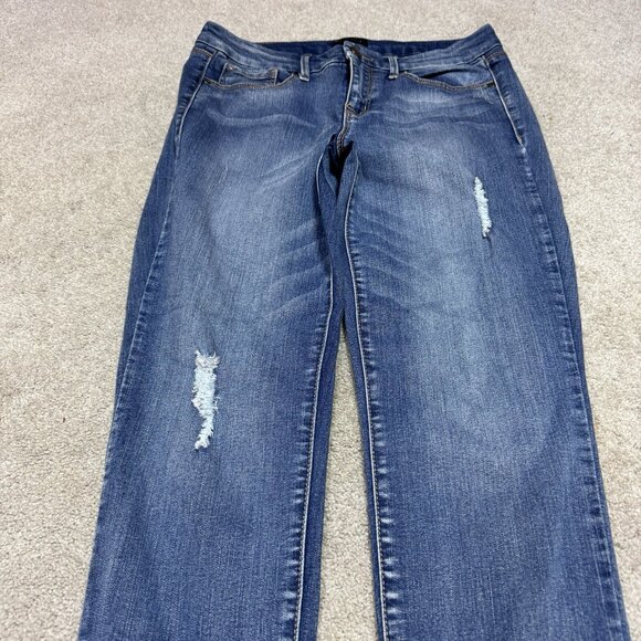 Metaphor Jeans Blue Distressed Skinny Pockets Women’s Size 10 - Picture 6 of 13